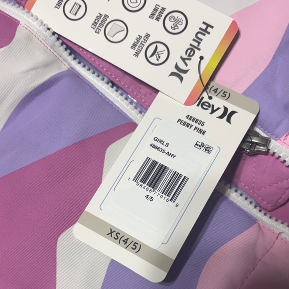 Hurley Pink Lavender Wave Print Hooded Jacket - Picture 2 of 2